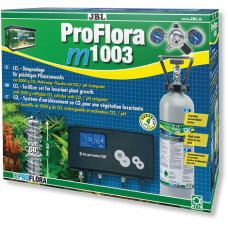 JBL ProFlora m1003 професионална система за въглероден двуокис с бутилка 2000 грама, за многократна употреба и pH контролер, за аквариуми до 1000 литра